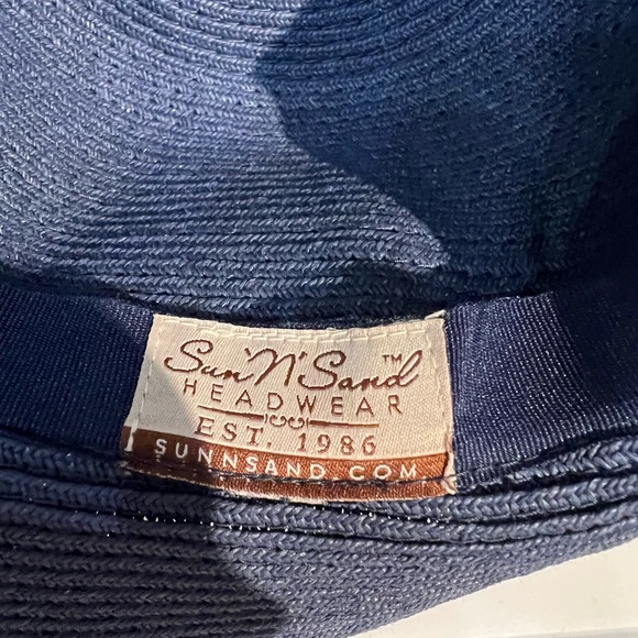 Sun and Sand Traditional Tan Straw Beach Sun Hat - Sun 'n' Sand W/ Ribbon. - Picture 4 of 4